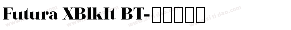 Futura XBlkIt BT字体转换